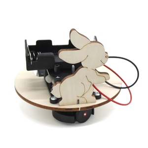 Kit de robot lapin en bois à assembler soi-même OKYN-G5567, expérience scientifique électrique, jouet éducatif STEM pour enfants - Product Image 2