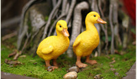 Statue de canard jaune grandeur nature, réaliste, peinte à la main en résine, décoration de jardin, pelouse, cour, ornements de piscine extérieure, artisanat