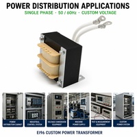 Transformateur AC monophasé abaisseur de tension personnalisé EI96, entrée 380V, sortie 220V, 50/60Hz, noyau en acier au silicium, transformateur de puissance pour l'audio