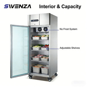 <span class=keywords><strong>Réfrigérateur</strong></span> commercial SWENZA, congélateur vertical, équipement de cuisine en acier inoxydable, restaurant, réfrigération sur mesure - Product Image 2