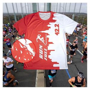 Camisetas Deportivas Lisas con Cuello Redondo para Maratón de Secado Rápido, 100% Poliéster, Sublimadas, al por Mayor - Product Image 1