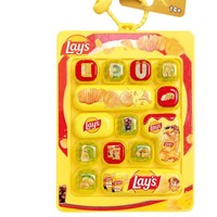 Nouveau Porte-clés Créatif 14 Clés, Anti-stress, Thème Snack, Pendentif de Sac Amusant, Ornement Suspendu pour Machine à Pinces