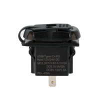 Chargeur USB avec voltmètre + QC3.0 + PD chargeurs de voiture prise de montage sur panneau ATV/UTV pièces accessoires remplacement