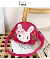 Sac à main tendance pour petites filles, adorable sac bandoulière en forme de lapin, sac à main mini pour femmes avec sangle réglable, porte-monnaie