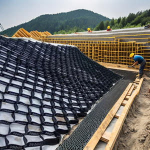 Stabilisateur de gravier en nid d'abeille, géocell en HDPE pour mur de soutènement et allée, matériau de construction durable, installation facile - Product Image 2