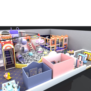 Parque Infantil Comercial Interior para Niños, Casa de Juegos, Castillo Inflable, Área de Juegos Interior Segura para Niños con Tobogán Giratorio Grande - Product Image 5