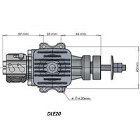 Moteur à gaz en métal d'origine DLE 20 20CC pour modèle d'avion RC radiocommandé DLE20 20CC moteur à gaz ZLD