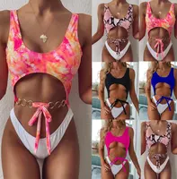 Tùy Chỉnh Nhãn Hiệu Riêng Chuỗi Thong Cắt Cao Cộng Với Kích Thước Monokini Một Mảnh Áo Tắm Cho Phụ Nữ Swim Wear Bikini Beachwear