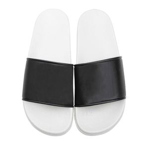 Sandales et claquettes unisexes en PVC noir uni pour hommes, avec impression personnalisée de logo et motif - Product Image 3
