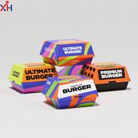 Cajas biodegradables para comida para llevar, patatas fritas, nuggets de pollo frito, papel de cartón, embalaje de alimentos personalizado, caja de hamburguesas