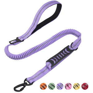 <span class=keywords><strong>Correa</strong></span> para Perro Resistente con Doble Agarre, Elástica, Reflectante, con Clip para Cinturón de Seguridad de Auto, para Perros Grandes, Precio al por Mayor, Entrega Rápida - Product Image 1