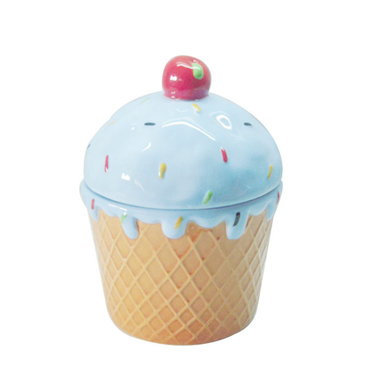 In Stock Ceramic Cupcake Cookie Jar Durable Ceramic Storage
