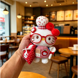 ตุ๊กตาเฮลโลคิตตี้พร้อมแว่นตาและหมวกสำหรับเด็กผู้หญิงของขวัญวันเกิด 3 ปีขึ้นไป - Product Image 2
