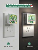 Veilleuse LED LOHAS 0,3W, design sapin de Noël, lumière du jour 5000K, capteur crépusculaire, lampes de nuit pour chambre d'enfant, cadeaux pour bébés