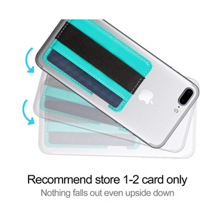 Creative phone <b>card</b> <b>holder</b>, PU leather backed <b>card</b> <b>holder</b>, anti-magnetic <b>card</b> <b>holder</b>, phone sticker, custom logo. - Product Image 5