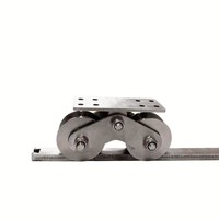 Roue de porte coulissante d'entrepôt Songyin Kunshen moderne en acier inoxydable 22MM à double roulement, faible bruit, rouleau suspendu à rainure U V Y