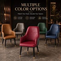 Silla de Comedor Premium para Hostelería, Tapizada en Color Granate, con Costuras y Patas Doradas para Hotel o Restaurante