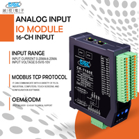 Módulo de Entrada Analógica de 16 Canales 0-10V Ethernet RS485 con Aislamiento Modbus TCP IO ADC para Adquisición de Voltaje