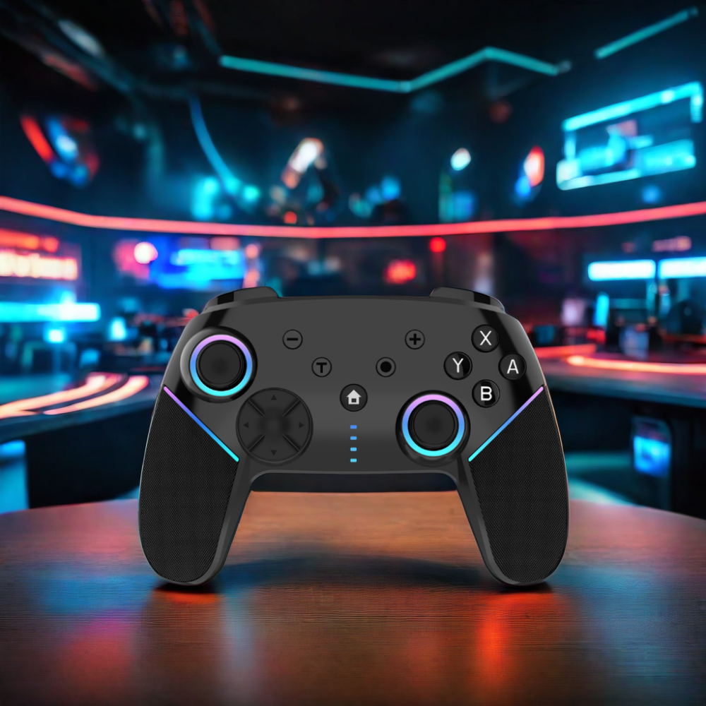 任天堂 - rulerwqb Wireless Six-Axes Game Controller with LED Light Macro