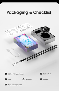 X5 Pro Tai Nghe Không Dây Thể Thao Hơn Tai Tai Nghe Tai Nghe AI Dịch Giảm Tiếng Ồn Earbuds ows 400MAh Hiển Thị Kỹ Thuật Số Cảm Ứng Thông Minh - Product Image 2