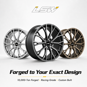 ล้อฟอร์จแบบหลายก้าน ขนาด 18 19 20 นิ้ว รุ่น LS8154 5x114.3 5x120 5x112 สี Gunmetal ขอบลึก สำหรับ BMW Audi VW Golf Honda - Product Image 5