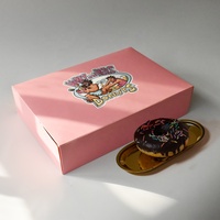 FSC Caja De Papel Personnalisé Pour Donuts Pastel Pizza Croissants Tartas De Huevo Alimentos Con Logotipo Pliable