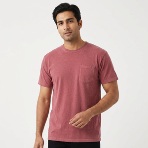 T-shirt homme 100% coton, impression personnalisée, faible quantité minimum de commande, logo personnalisé, t-shirt à col contrastant, t-shirts homme - Product Image 1