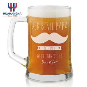 Verre à <span class=keywords><strong>bière</strong></span> personnalisé de 500 ml (17 oz) avec gravure de logo pour anniversaire, garçons d'honneur, enterrement de vie de jeune homme, restaurant, cadeau - Product Image 4