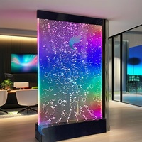 Décoration intérieure, mur à bulles d'eau LED, panneau de fontaine à eau, utilisé comme écran et séparateur de pièce