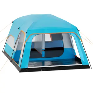 خيمة مقاومة للماء للتخييم في الهواء الطلق برتقالي كبير جديد عالي الجودة تتسع لـ 3-4 أشخاص