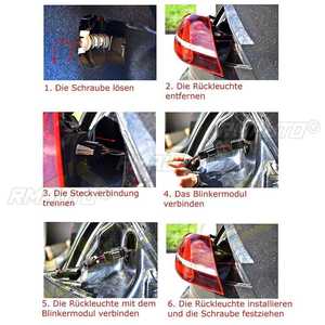 A Pair Semi Dynamic Blinker Taillights Module Turn Signal <b>LED</b> Turn Signal <b>Lights</b> Cable <b>Wire</b> for VW Golf 7 2012-2018 - Product Image 6