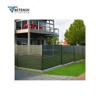 Özelleştirilmiş açık alüminyum panelleri gizlilik çit Metal Slat alüminyum sınır duvar çit