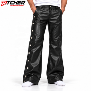 Leggings de cuero al por mayor en piel de cordero con silueta ajustada para colecciones de moda boutique - Product Image 1