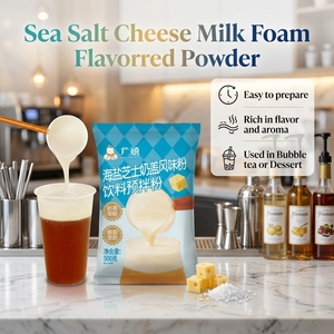 Poudre de lait aromatisée au fromage et au sel marin Double <span class=keywords><strong>Bonheur</strong></span> 500g, poudre de mousse de lait pour garniture de bubble tea - Product Image 1