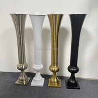 Support floral en métal doré de grande taille au design moderne, colonne de présentation pour décorations de mariage