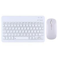 Kombo Keyboard dan Mouse Nirkabel 10 inci, Set Keyboard Mini Portabel Tipis & Mouse Senyap untuk iPad, Ponsel, dan Laptop