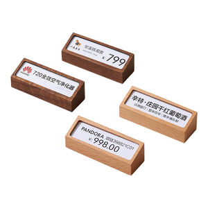 Expositor de <span class=keywords><strong>Madera</strong></span> de <span class=keywords><strong>Pino</strong></span> Pulida para Etiquetas de Precio, Soporte de Exhibición de Mesa, Mini Escritorio, Etiquetas de Vino, Joyería, Tarjetas, Letreros - Product Image 2