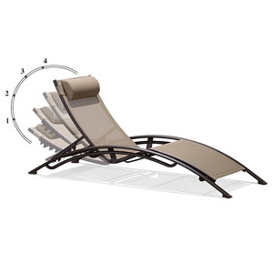 Di alta qualità Design moderno in alluminio metallo sedie a <span class=keywords><strong>sdraio</strong></span> giardino esterno Patio piscina spiaggia lato <span class=keywords><strong>mare</strong></span> soggiorno per il tempo libero letto per il parco - Product Image 6