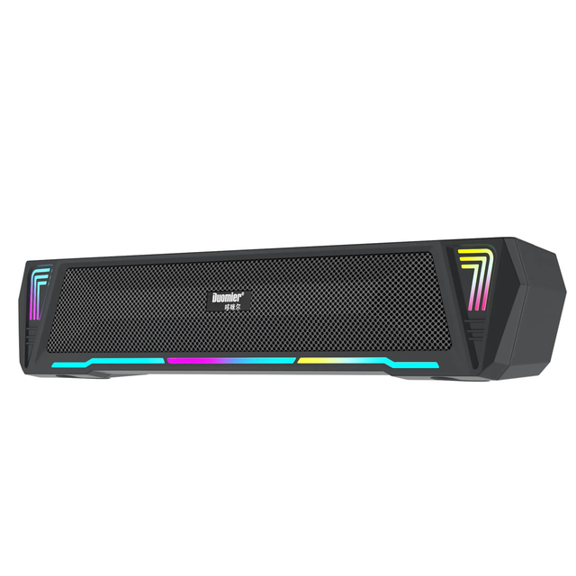 OEM Pc Speakers Computer Sound Bar With Stereo Sound Flowing LED Gaming Speaker for Desktop Laptop Monitor Blue Tooth USB Input
