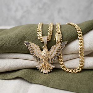 Pendentif Aigle Volant Iceout en Argent et Diamant Moissanite, Bijou de Mode de Luxe Hip Hop pour Fêtes et Événements, Design Aile Audacieuse - Product Image 4