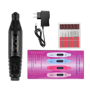 Manucure Stylo <span class=keywords><strong>Ponceuse</strong></span> Polisseuse <span class=keywords><strong>Pas</strong></span> <span class=keywords><strong>Cher</strong></span> Portable Mini Électrique À Faible Bruit Forte Perceuse À Ongles Sans Fil En Acier Inoxydable 5 Couleurs 10pcs - Product Image 3