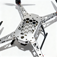 Dessins intelligents du client agricole Usinage CNC Cadre de drone en alliage d'aluminium Accessoires de drone agricole