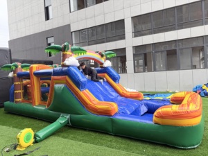 Pista de Obstáculos Inflable Comercial de PVC para Niños, Mini Pista de Obstáculos Portátil para Interiores, Tobogán Deportivo Inflable - Product Image 4