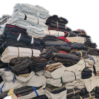 Vente en gros de balles de tissu textile en coton pur le moins cher pour vêtements, tissu sergé 100% coton, tissu coupé en morceaux