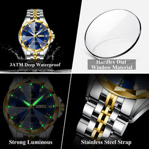 POEDAGAR 698 Orologio al Quarzo da Uomo di Lusso Impermeabile Luminoso Orologio da Polso Sportivo in Acciaio Inossidabile - Product Image 5