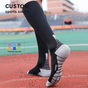 Calze sportive a compressione personalizzate per <span class=keywords><strong>Leggings</strong></span> lunghi da <span class=keywords><strong>uomo</strong></span> e da donna per la corsa a maglia da calcio per tutte le stagioni - Product Image 1