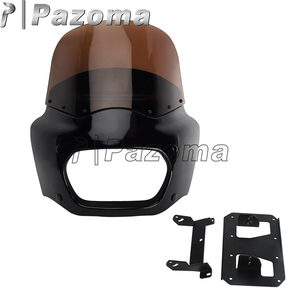 Pare-brise de carénage avant avec kit de montage d'éclairage Baja Designs LP4 pour Harley Softail M8 Fat Bob 114 FXFB <span class=keywords><strong>FXFBS</strong></span> 2018-2024 - Product Image 4
