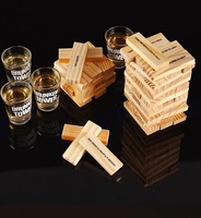 Juego de Construcción de Madera para Beber, Bloques de Construcción, Torre de Bebidas, Color Personalizado para Fiestas de Club, Educación Infantil, OEM/ODM