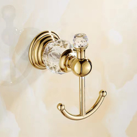 HLK Ensemble d'accessoires de salle de bain en acier inoxydable et alliage de zinc avec finition de couleur or/chrome pour hôtels