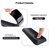 Repose-poignets ergonomique en cuir PU pour clavier, support de poignet couleur unie, tapis de souris antidérapant pour bureau et gaming, vente en gros, personnalisable
